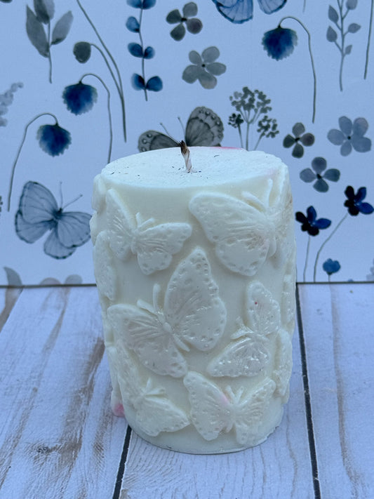 Butterfly Pillar Candle